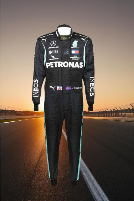 2020 Lewis Hamilton Petronas Mercedes Racing Suit CIK/FIA LEVEL2 Go Kart Racing Suit