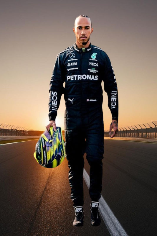 2023 Lewis Hamilton Petronas Mercedes Suit CIK/FIA LEVEL2 F1 Go Kart Racing Suit