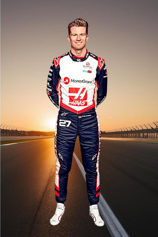 2024 Nico Hulkenberg Haas F1 Racing Suit CIK/FIA LEVEL2 Go Kart Racing Suit