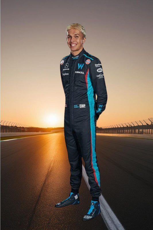 2023 New Alexander Albon Williams F1 Racing Suit CIK/FIA LEVEL2 Go Kart Racing Suit