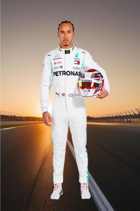 2019 Lewis Hamilton Petronas Mercedes Suit CIK/FIA LEVEL2 Go Kart Racing Suit