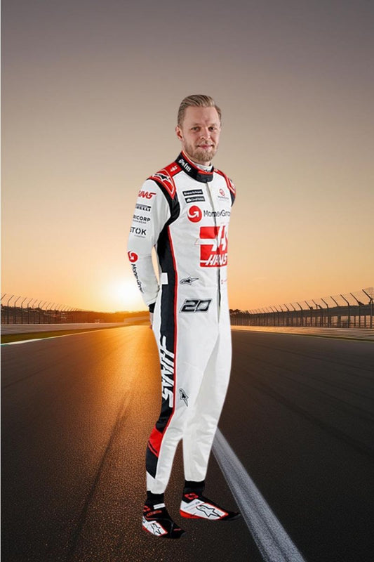 2023 Kevin Magnussen Haas F1 Racing Suit CIK/FIA LEVEL2 Go Kart Racing Suit