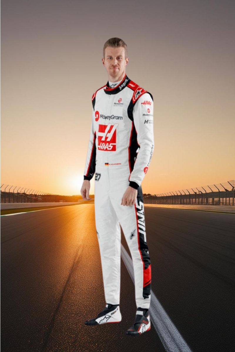 2023 Nico Hulkenberg Haas F1 Racing Suit CIK/FIA LEVEL2 Go Kart Racing Suit