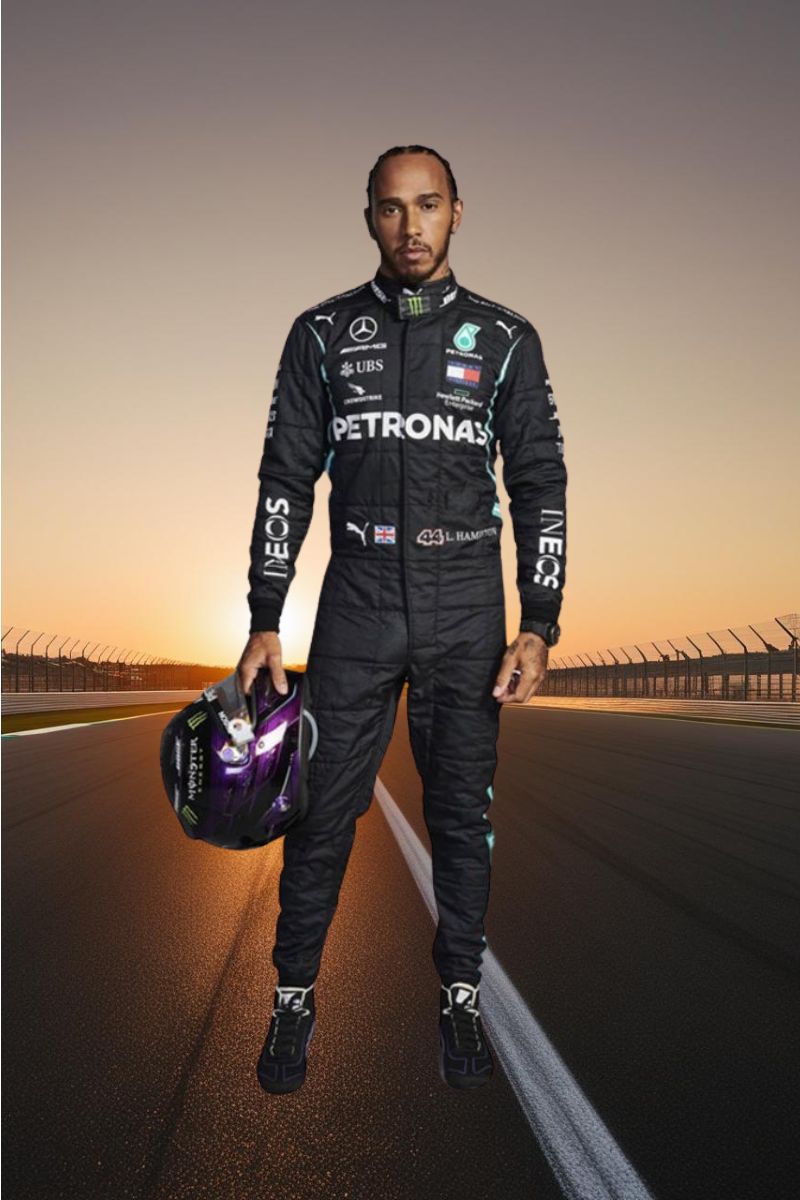 2021 Lewis Hamilton Petronas Mercedes Racing Suit CIK/FIA LEVEL2 Go Kart Racing Suit