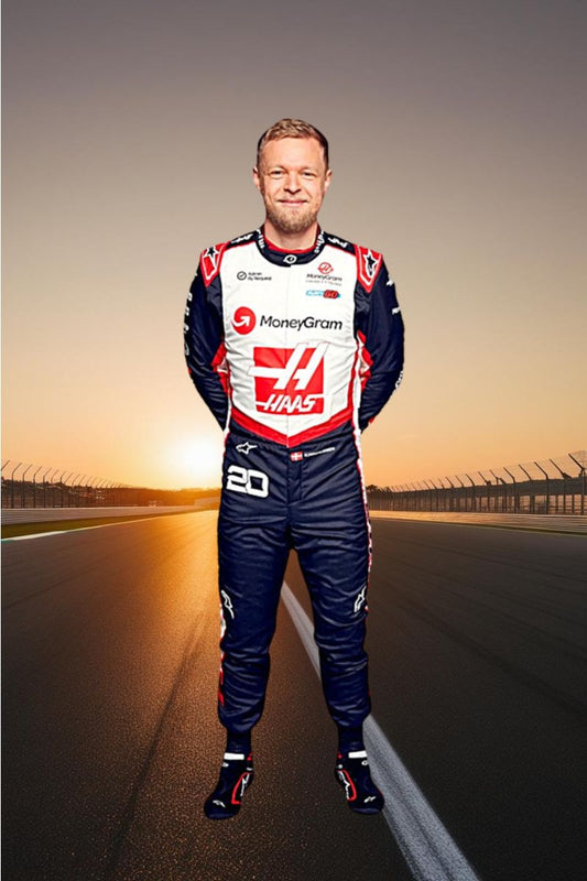 2024 Kevin Magnussen Haas F1 Racing Suit CIK/FIA LEVEL2 Go Kart Racing Suit