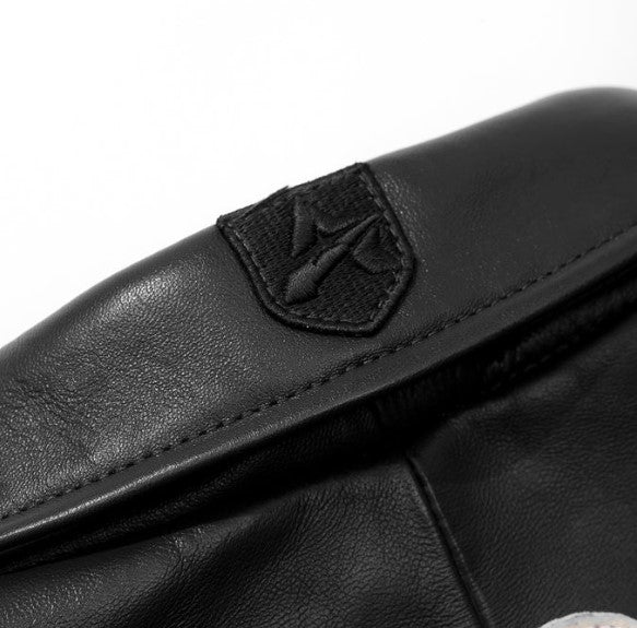 Avirex Men’s Black American bomber Flight style Genuine Cowhide Leather Jacket