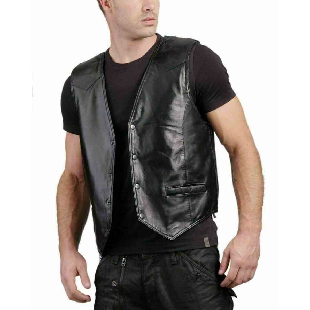 Edgy Black Western Vest with Modern Flair and Timeless Charm