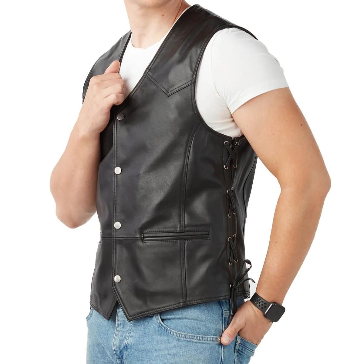 Erogenous Leather Vest for Men with Bold and Alluring Design