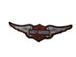 Harley-Davidson Orange Logo Wing 15" Large Iron-Sew-on / Embroidery Patch HD