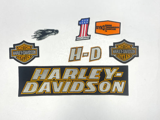 H-D Eagle 6 pcs patche set - Embroidery Patch - Iron/Sew On Patch