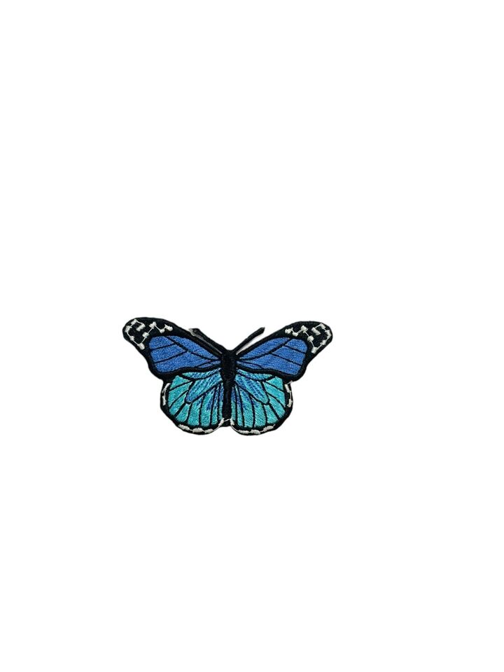 Embroidered Blue Butterfly Patches - Embroidery Patch - Iron/Sew On