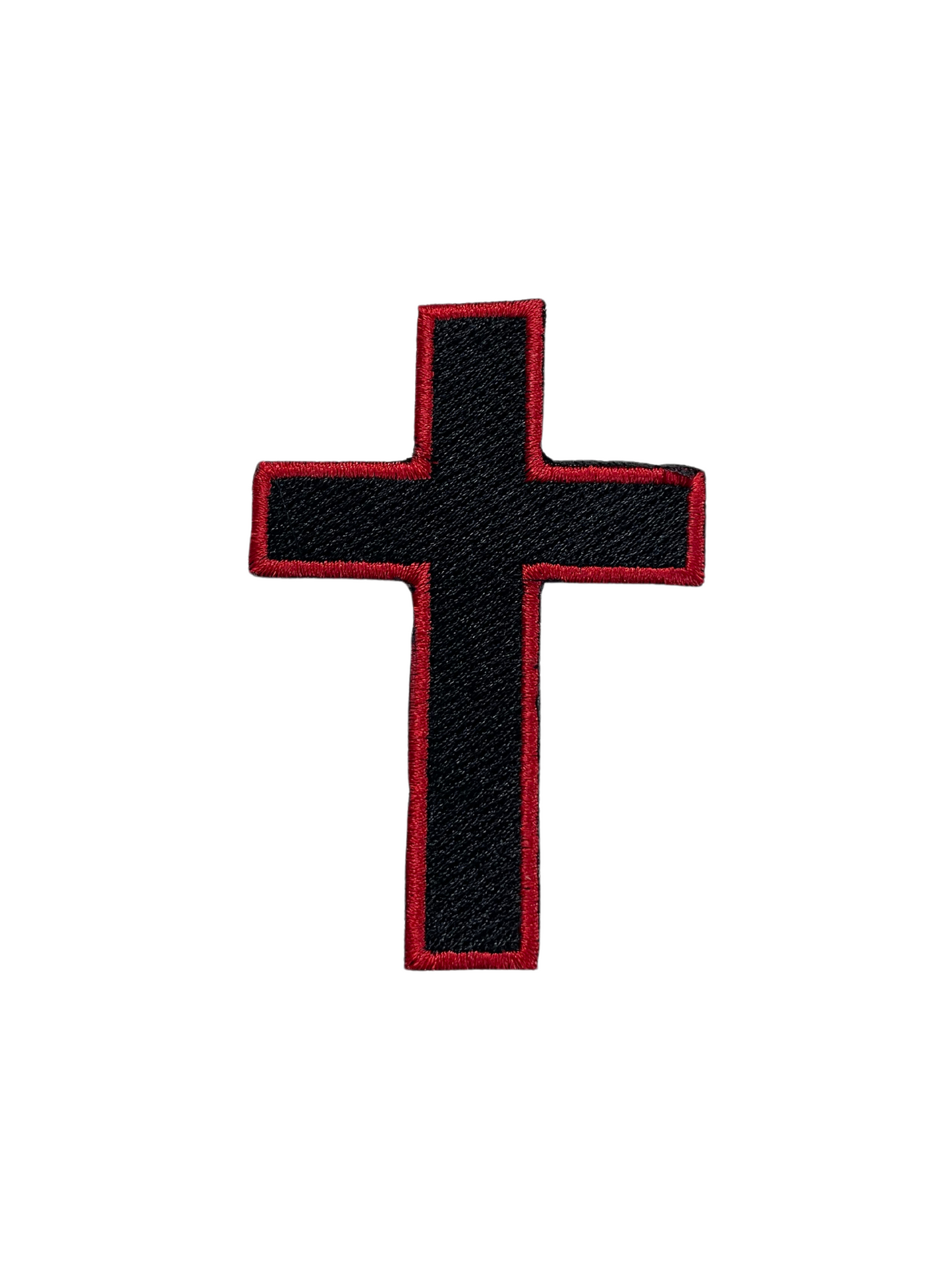 CHRISTIAN CROSS PATCH Iron-On Embroidered Jesus Crucifix Church Religious Symbol