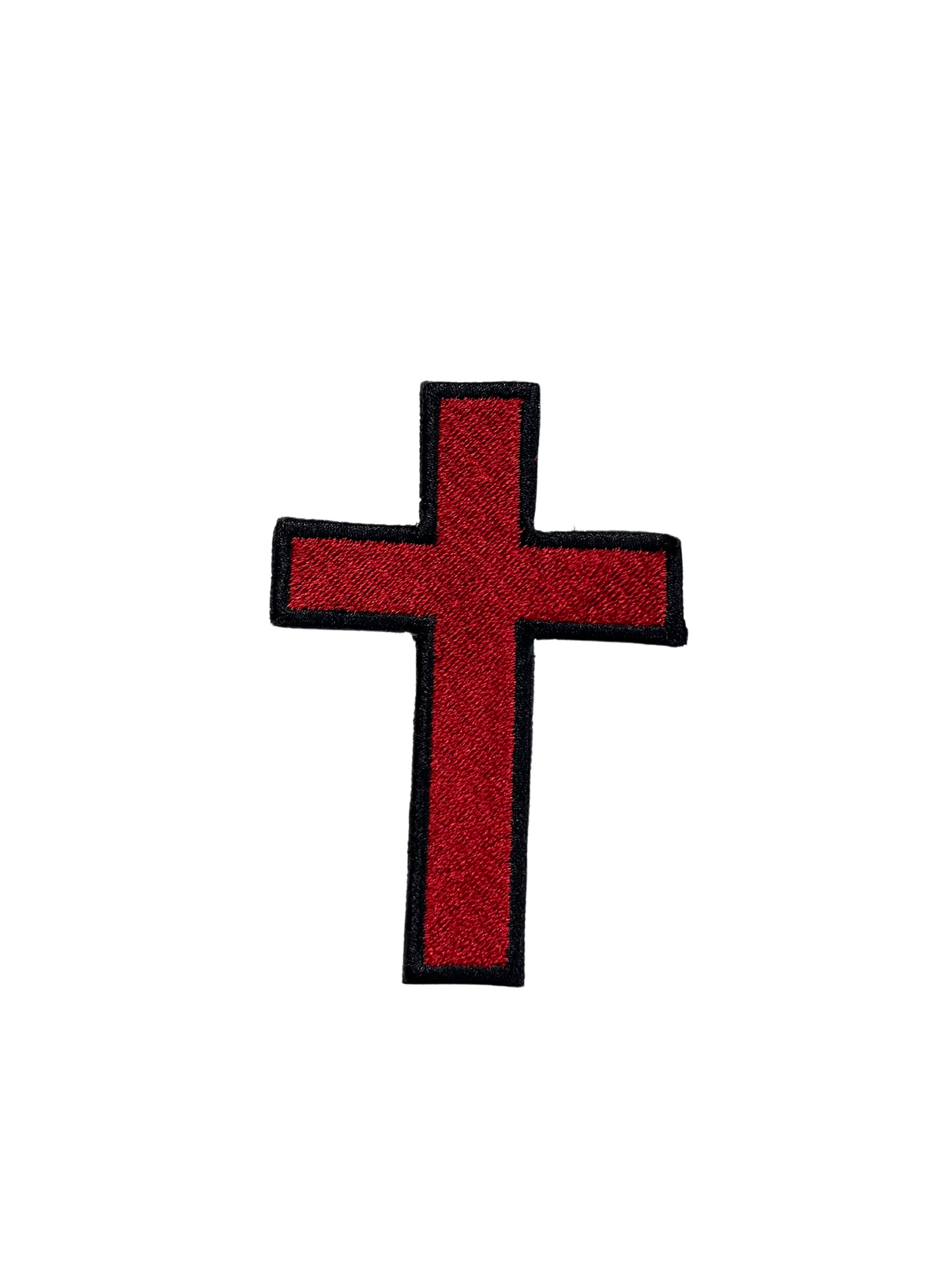 CHRISTIAN CROSS PATCH Iron-On Embroidered Jesus Crucifix Church Religious Symbol