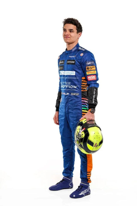 Lando Norris Macleran 2021 F1 Go kart karting race suit