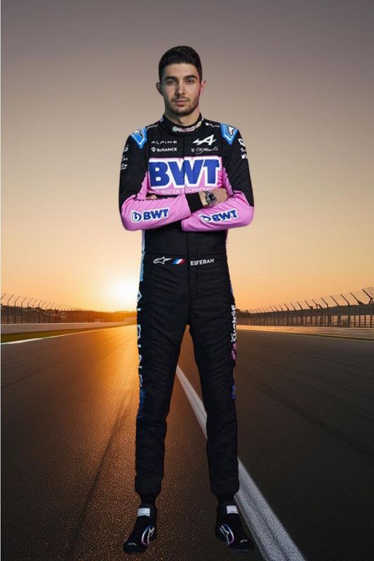 2024 Esteban Ocon British F1 Racing Suit CIK/FIA LEVEL2 Go Kart Racing Suit