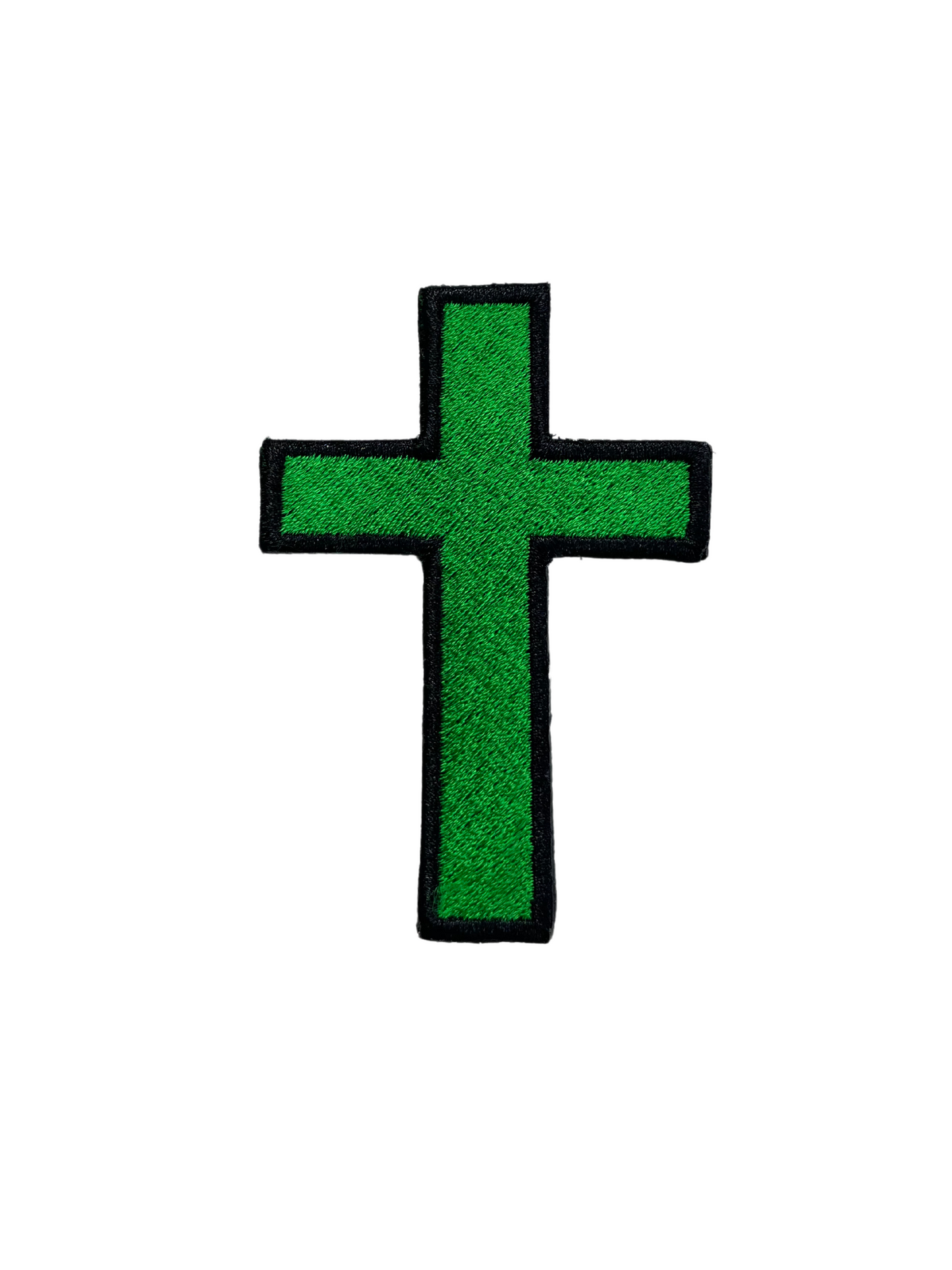 CHRISTIAN CROSS PATCH Iron-On Embroidered Jesus Crucifix Church Religious Symbol