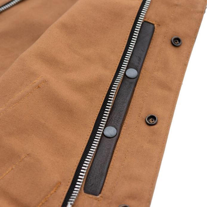 Hunt Club Standard Motorcycle Leather & Canvas Vest Men’s Biker Waistcoat Riding