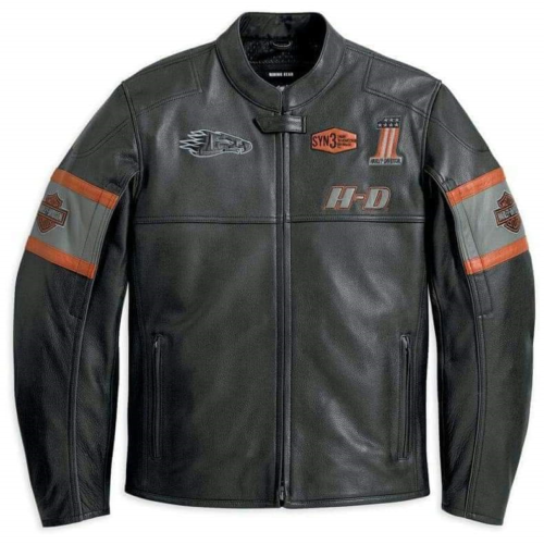 Men's Harley Davidson Screaming Eagle Motorcycle Genuine Cowhide Leather Jacket