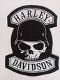 H - D SPIKE SKULL LARGE PATCH - Embroidery Patch - Iron/Sew On Patch