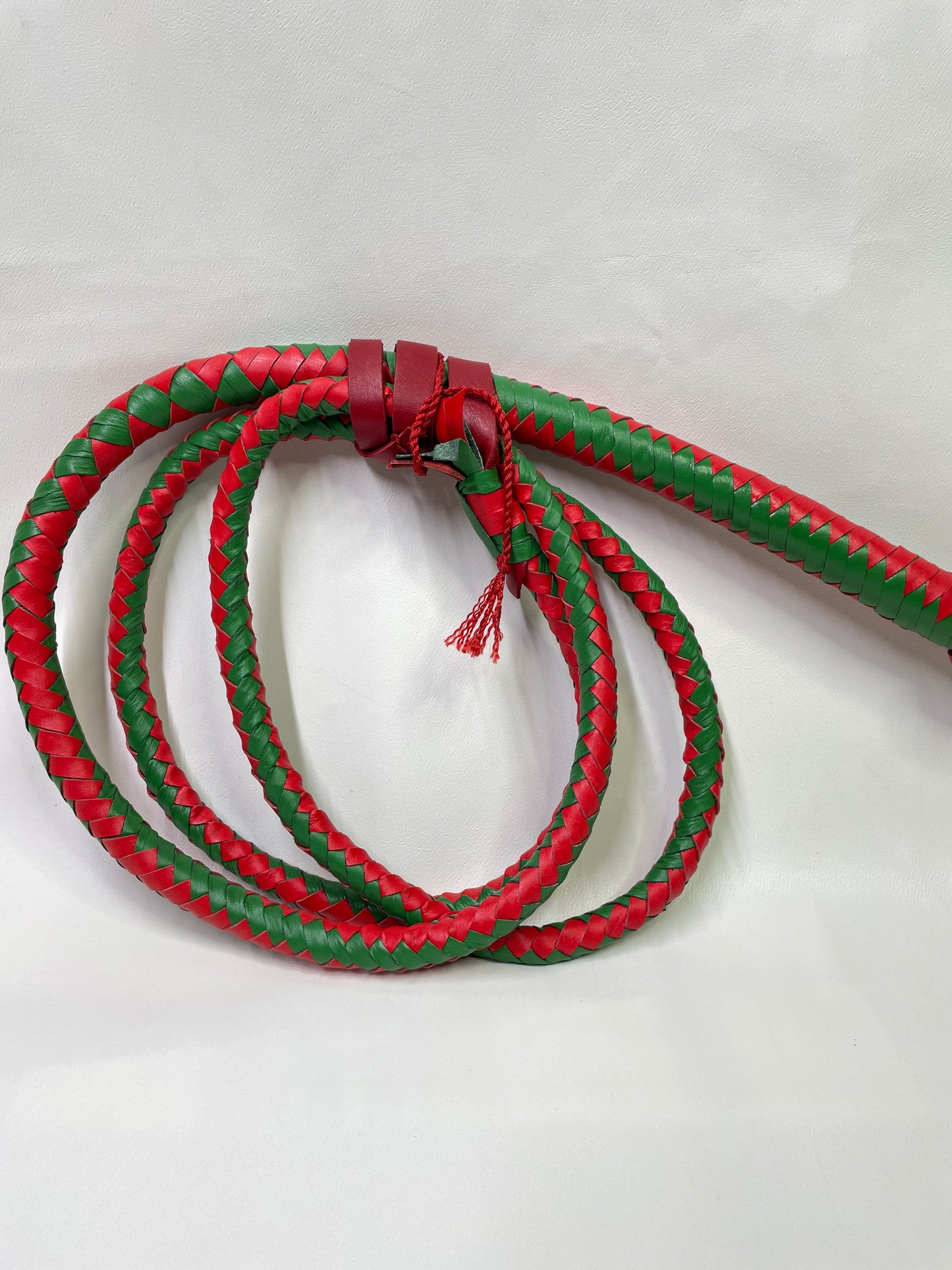 Real Calf Leather Bull Whip 4/6/8 Feet Long 12-Plait Bullwhip - Loud Crack Sound