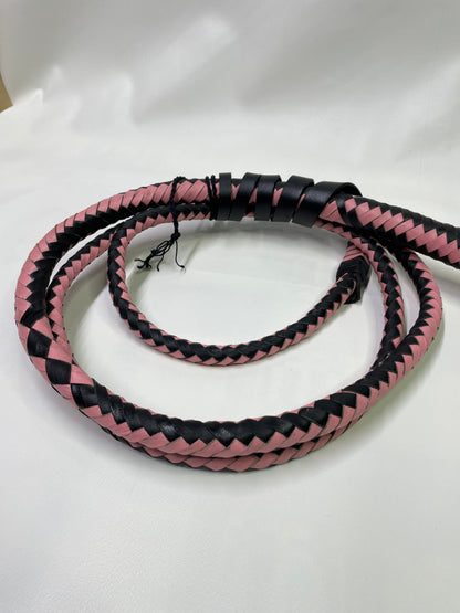 Real Calf Leather Bull Whip 4/6/8 Feet Long 12-Plait Bullwhip - Loud Crack Sound