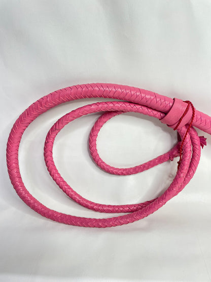 Real Calf Leather Bull Whip 4/6/8 Feet Long 12-Plait Bullwhip - Loud Crack Sound