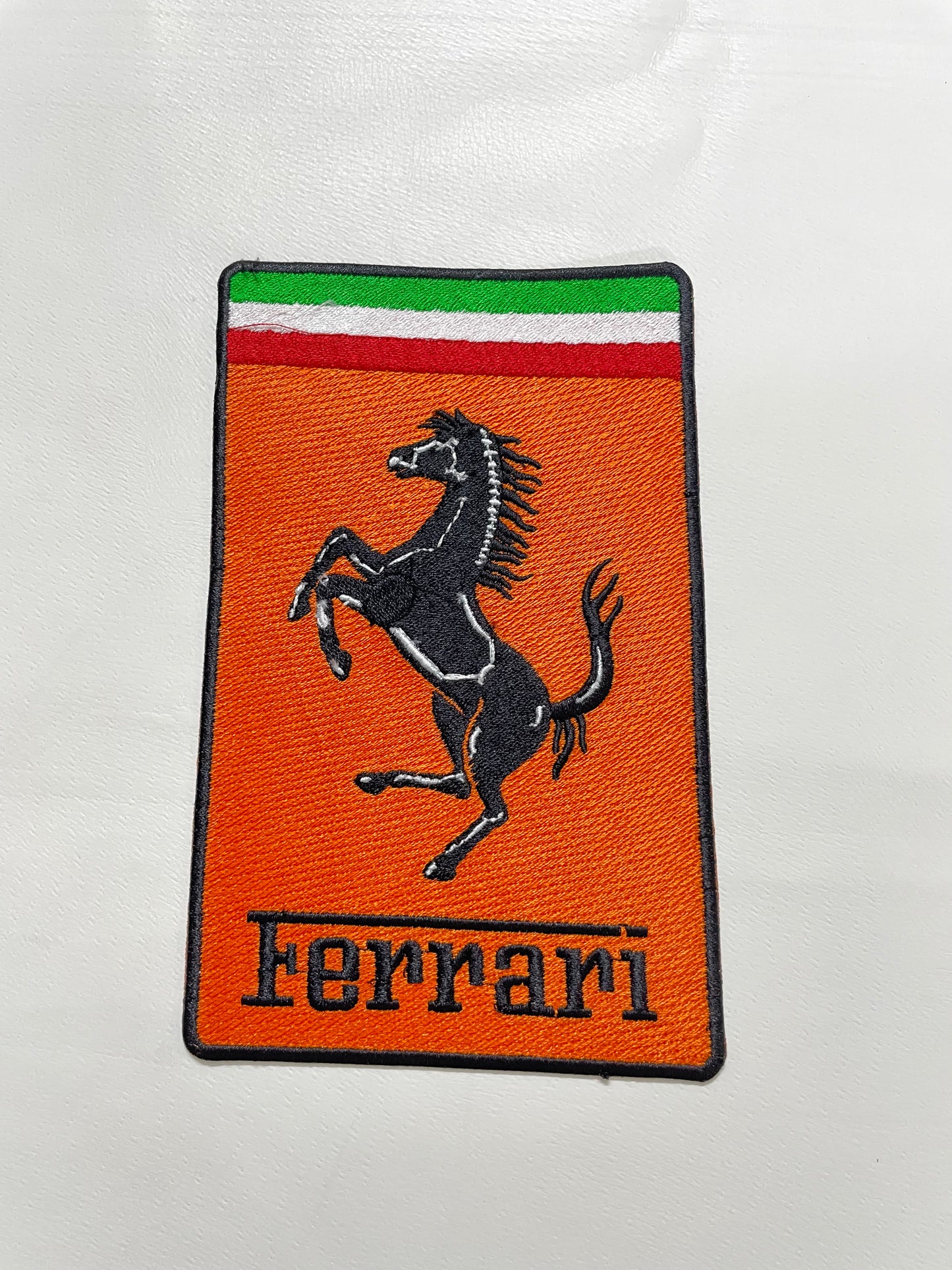 Ferrari Orange Big - Embroidered 7.0 inches large Patch - Iron / Sew on Patch