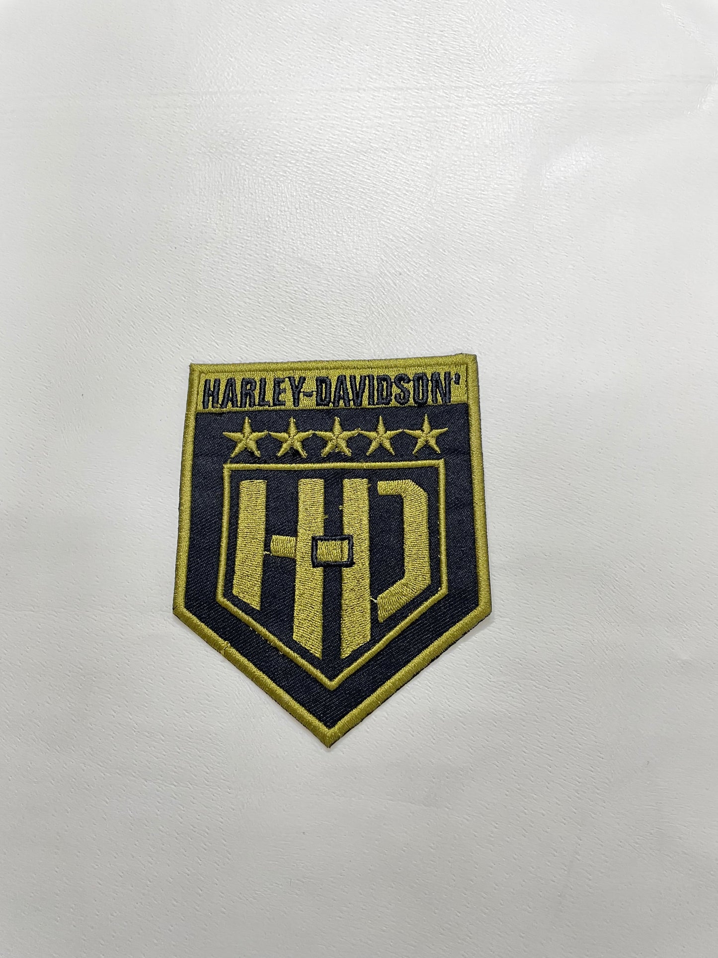 H-D Military Shield Emblem 4" Sew-On Patch HARLEY DAVIDSON EMBROIDERED PATCH