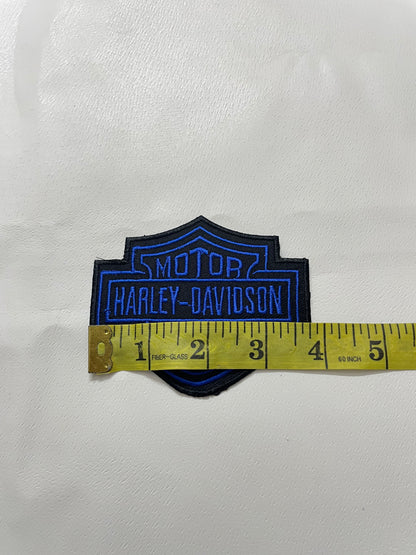 HARLEY DAVIDSON Embroidered 4 Inch Blue Sew Patch