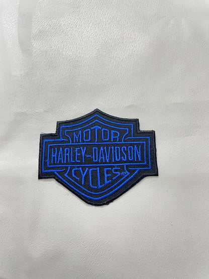 HARLEY DAVIDSON Embroidered 4 Inch Blue Sew Patch