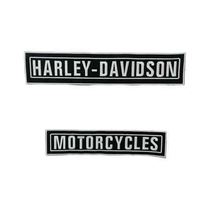 H - D TOP BOTTOM BLACK LONG BAR PATCH SET - Embroidery Patch - Iron/Sew On