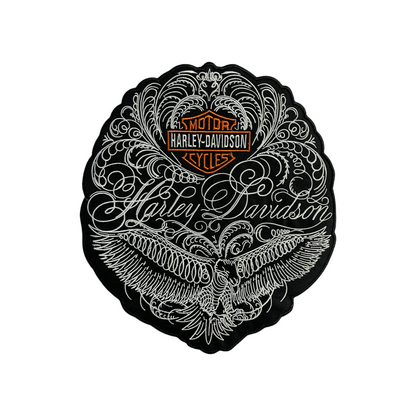 H - D Vintage Large 12'' - Embroidery Patch - Iron/Sew On Patch