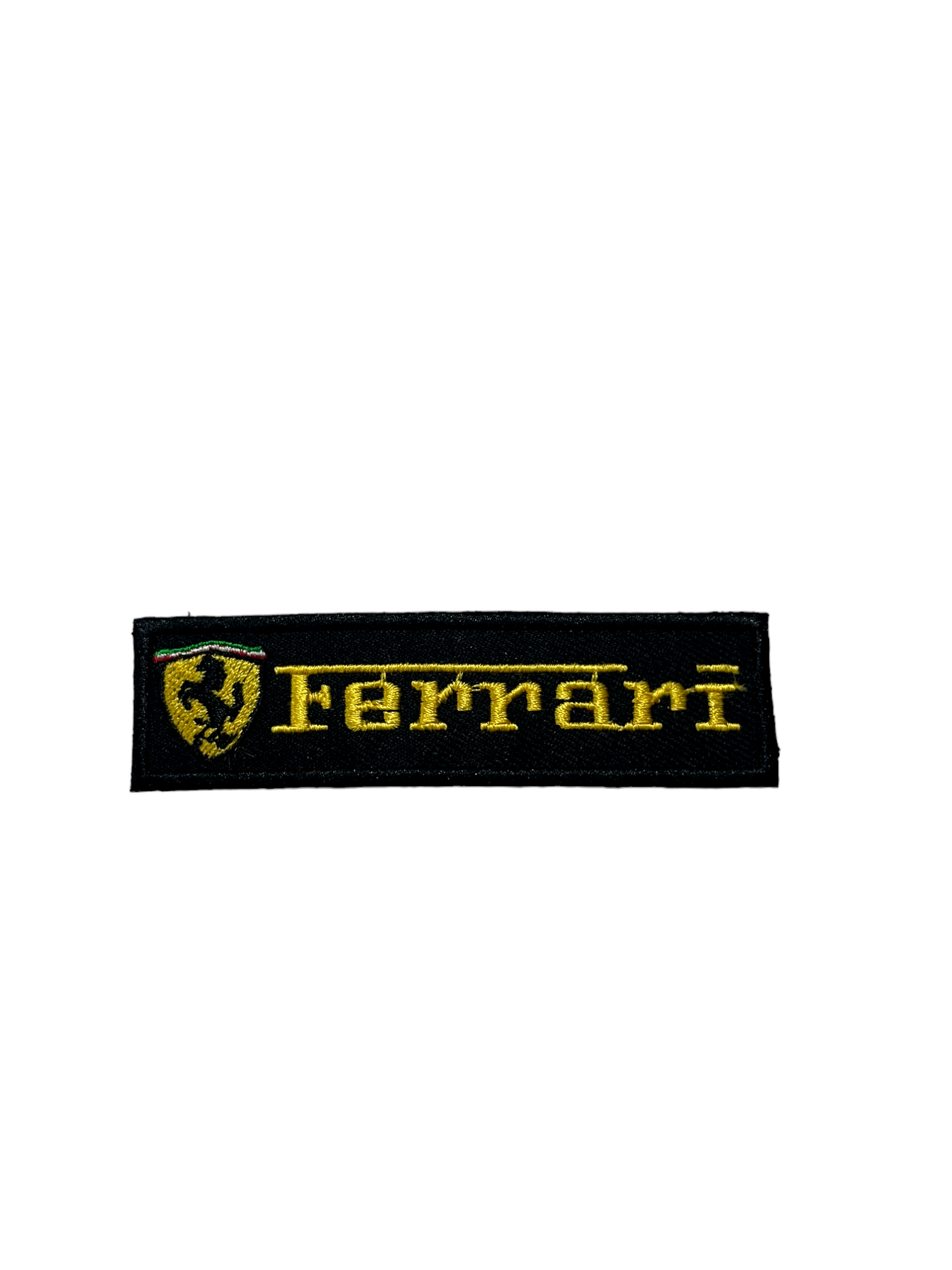 Embroidered Ferrari Patch 1''x4'' Iron on / Sew On Patch Embroidered Patch