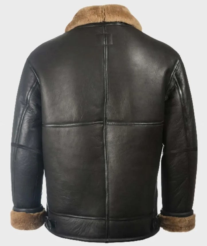 Men’s Brown Aviator B3 Bomber Jacket – Classic, Warm &amp; Timeless