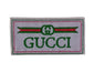 GUCCI Stylish Embroidered Patch Iron on / Sew on Patch WHITE-GREEN