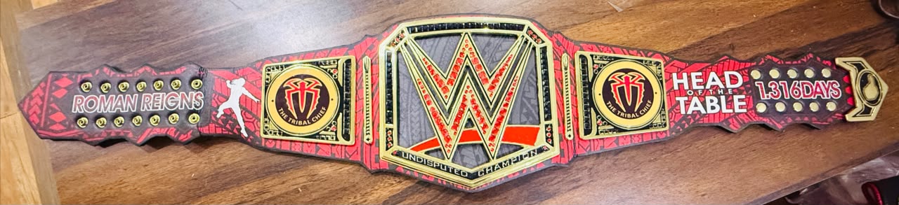 Custom listing Roman 1316 Wrestling Championship Belt