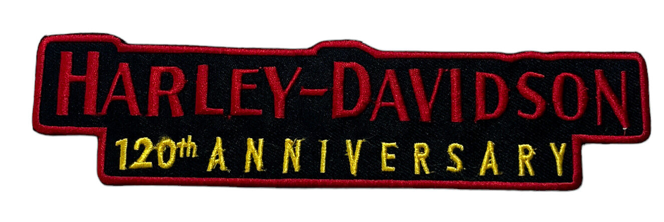 Harley Davidson 120th Anniversary Rocker Back Embroidered Emblem - - Iron/Sew-On Patch