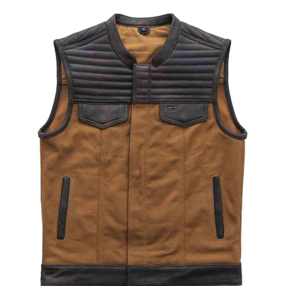 Distinctive Hunt Club Leather Vest with Premium Finish and Timeless Elegance