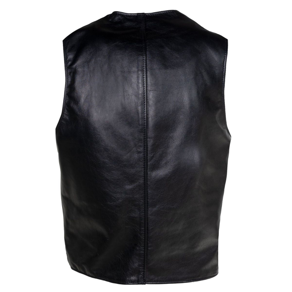 Elegant Black Leather Vest for Men with Sophisticated Style and Premium Comfort