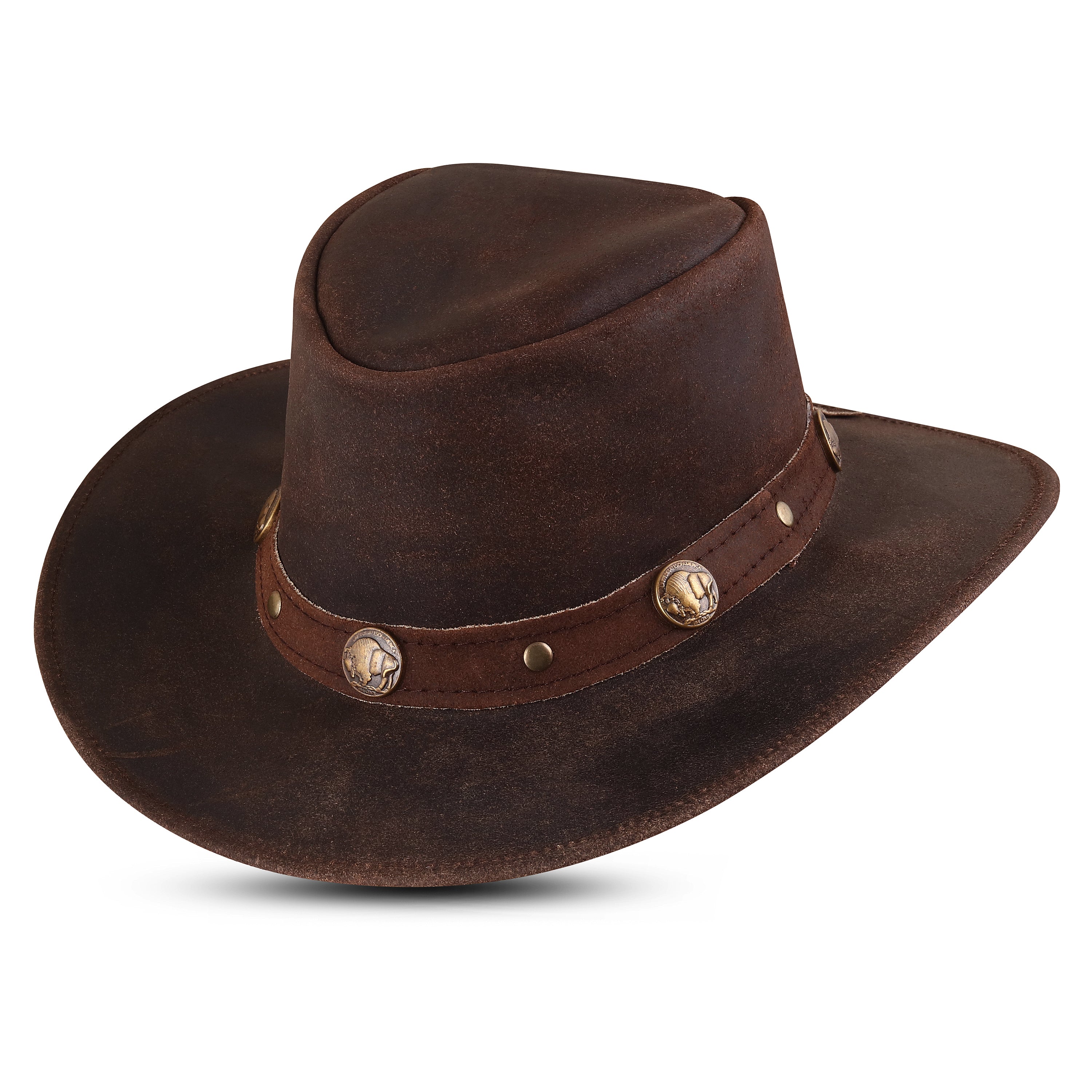 Calf Suede Leather Cowboy Hat – Unisex Western Style