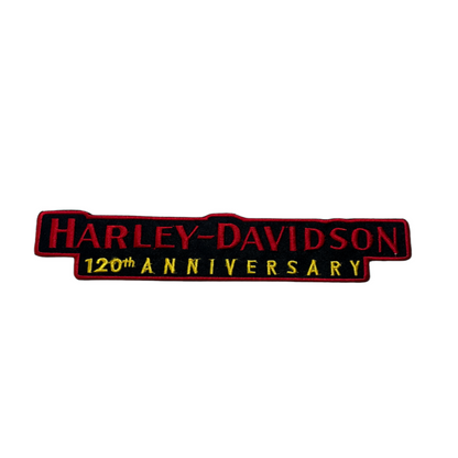 Harley Davidson 120th Anniversary Rocker Back Embroidered Emblem - - Iron/Sew-On Patch